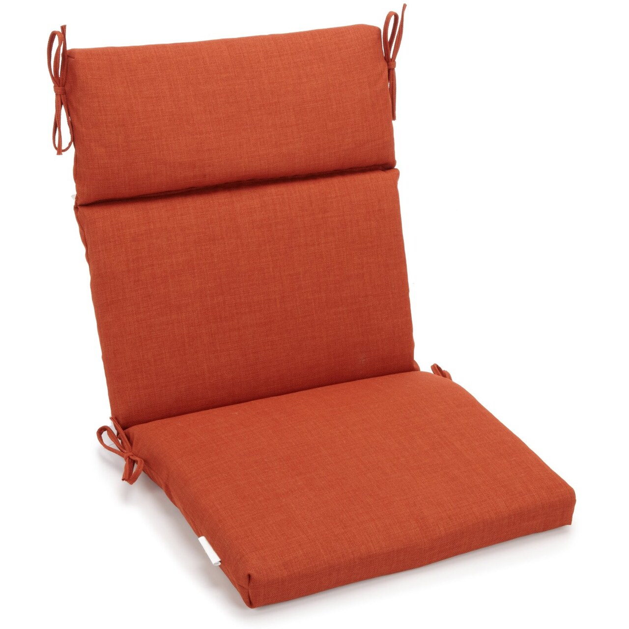 20-inch by 42-inch Spun Polyester Outdoor Squared Seat/Back Chair Cushion - Cinnamon